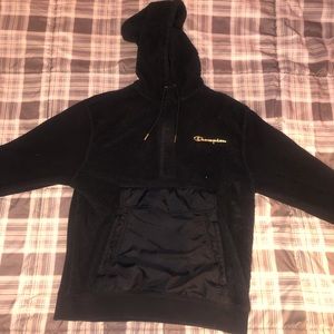 Mens Champion Sherpa Half Zip Sweatshirt Size Medium